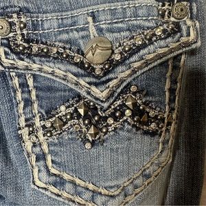 Y2K Miss Me Jeweled Studded Bootcut Jean